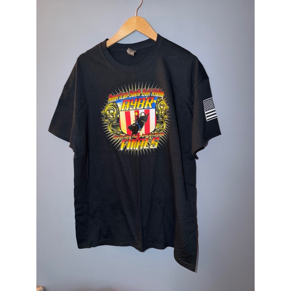 Gildan AYBR American Youth Bull Riding Finals T-Shirt Black XL Ignacio Colorado‎